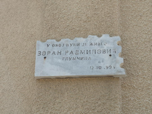 MARBLE PLATE AT THE FACADE